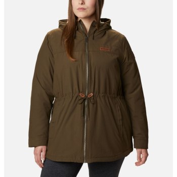 Columbia Chatfield Hill Plus Size, Chamarras Verde Oliva Para Mujer | 517403-MHV